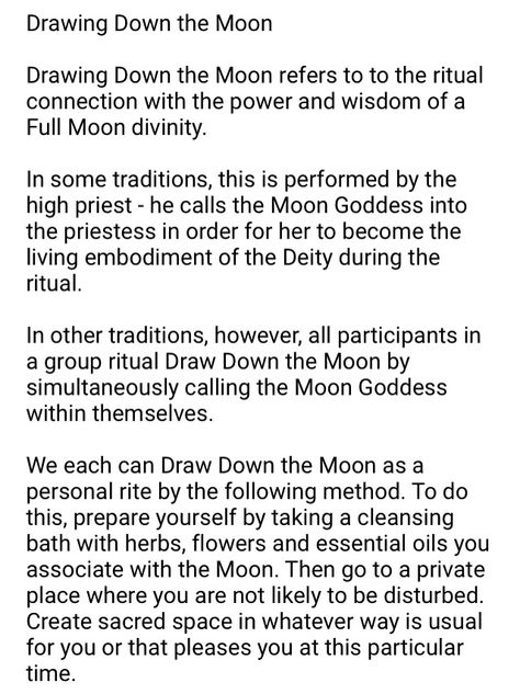 Drawing down the moon 1 Drawing Down The Moon Ritual, Truth Spell, Drawing Down The Moon, Moon Ritual, Hedge Witch, High Priest, Moon Magic, Moon Goddess, Full Moon