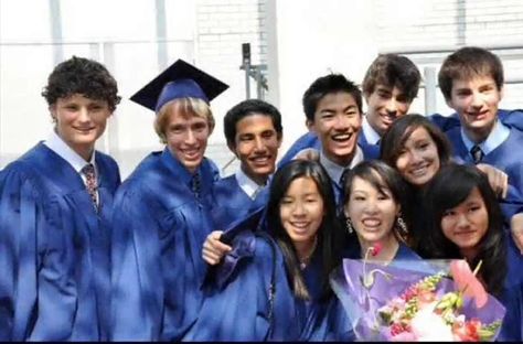 Elisa Lam at her graduation in the first row below, the second on the left Elisa Lam, The Row, Academic Dress, The First, Two By Two, Tumblr