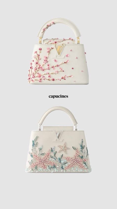 Louis Vuitton Capucines bags #louisvuitton #capucines #luxurybrand #explorepage Louis Vuitton Murakami, Louis Vuitton Capucines, Handpainted Bags, Work Formal, Expensive Jewelry Luxury, Girly Bags, Fancy Bags, Bags Aesthetic, Jewelry Luxury