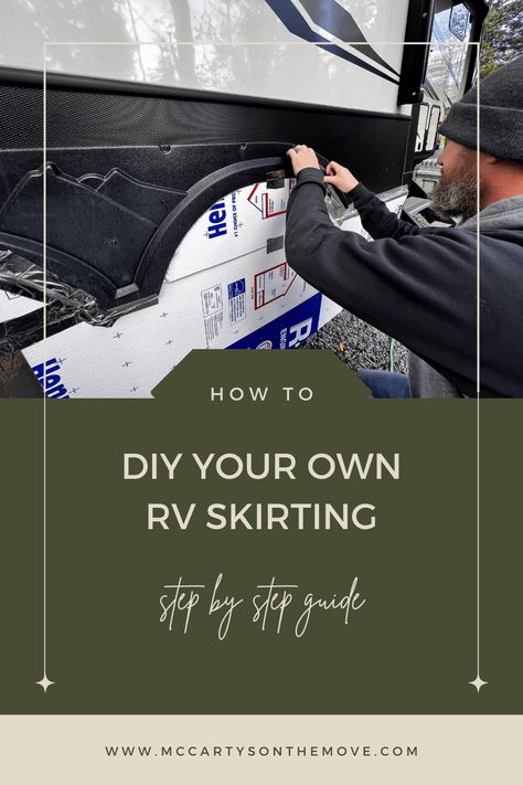 Rv Diy Projects, Rv Skirting, Rv Diy, Must Have Camping Gear, Rv Mods, Rv Gear, Camper Hacks, Rv Maintenance, Foam Boards