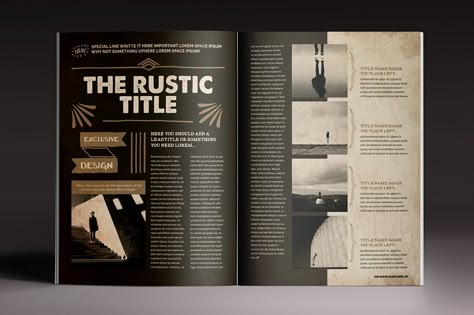 Magazine & Brochure InDesign Templates on Behance Brochure Design Layout Creative, Vintage Magazine Layout, Educational Brochure, Modern Brochure Design, Minimalist Brochure, Magazine Page Design, Architecture Portfolio Template, Chinese Typography Design, Digital Brochure