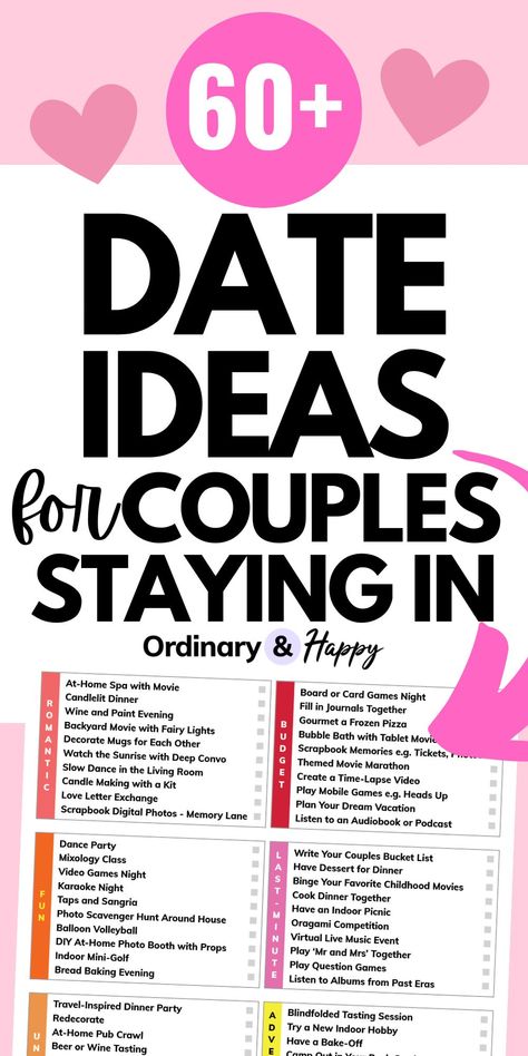 Date Ideas for Nights When You Just Want to Stay In - Ordinary and Happy Date Night Bucket List, Simple Date Ideas, Fun Dates, Night Jar, Romantic Wine, Romanticized Life, Date Night Jar, Bucket List For Teens, Happy Marriage Tips