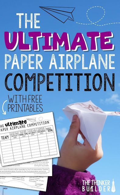 Wind down the school year with The Ultimate Paper Airplane Competition! Blog post with details, free printables, and lots of photos. (The Thinker Builder) 3rd Grade End Of Year Activities, End Of The School Year Activities, End Of The Year Activities Elementary, Eoy Activities, End Of The Year Activities, Fun List, The Thinker, End Of Year Activities, 6th Grade Science