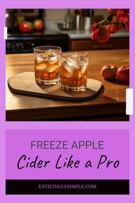 Have you ever wondered how to freeze apple cider effectively? This guide shows you the best methods to store your delicious apple cider while maintaining its sweet, fresh taste. With helpful tips and techniques, you'll learn about identifying the perfect containers for freezing, optimal freezing times, and creative ways to use your frozen apple cider later on Frozen Apple Cider, Can You Freeze Apples, Frozen Apple, Homemade Cider, Make Apple Cider Vinegar, Mulled Apple Cider, Leftover Apples, Freezing Apples, Homemade Apple Cider