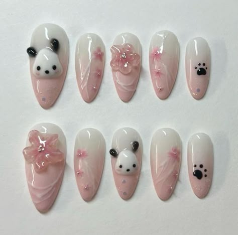 Cute Sanrio Nails, Pinkcore Outfit, Wonyoung Y2k, Gyaru Pink, Coquette Gyaru, Sanrio Nails, Mogu Mogu, Nails Photo, Pink Dior