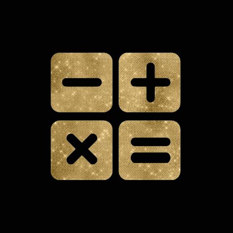 Black And Gold Icons For Apps, Black And Gold Widgets, Black And Gold Icons, Black And Gold App Icons, Sbg Wallpaper, Black Asthetics, Gold App Icons, Calculator App Icon, Black Glitter Wallpapers