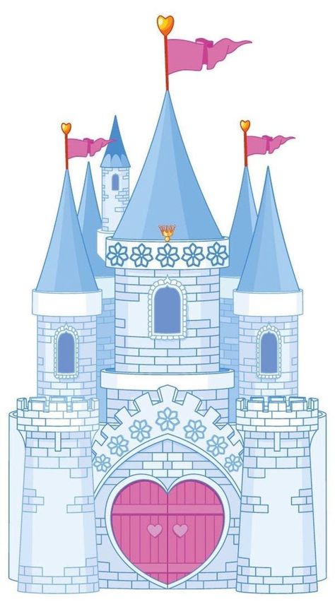 Cinderella Cake Topper, Castle Cartoon, Romantic Castle, Castle Vector, Castle Illustration, Fairy Tale Princess, Disney Princess Cake, Cinderella Cake, Fairy Castle