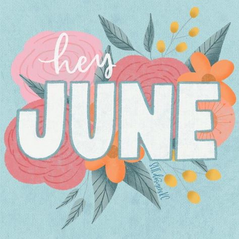 Donut Drawing, Teacher Wallpaper, Happy Doodles, Digital Lettering, Hey June, Digital Art Journal, Iphone Wallpaper Preppy, Happy June, Hello June