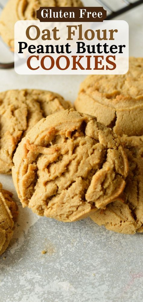 a stack of peanut butter cookies Oat Flour Cookies, Chocolate Cake Ideas, Cake Recipe Chocolate, Brownie Vegan, Oat Flour Recipes, I Lost 100 Pounds, Gluten Free Dairy Free Recipes, Gluten Free Sweets, Gluten Free Treats