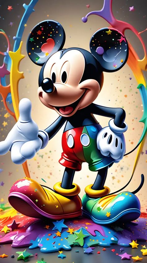 color mickey wallpaper by GeckNightshade - Download on ZEDGE™ | f3b1 3d Mickey Mouse Wallpaper, Disney Mickey Mouse Wallpapers, Mickey Mouse Wallpaper Backgrounds, Walt Disney Cartoons, Mickey Mouse Wallpaper Iphone, Disney Icon, Disney+ Icon, Great Wallpapers, Mickey Mouse Images