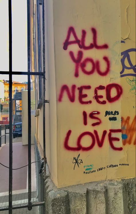 Teen Romance Quotes, All Need Is Love, Nyc Street Art, Graffiti Quotes, Love Graffiti, Romance Quotes, Spoken Words, My Kind Of Love, Plant Aesthetic