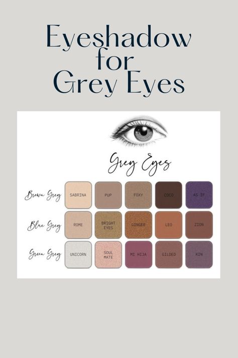 Grey Eyes Eyeshadow Colors, Makeup For Green Grey Eyes, Best Eyeshadow For Gray Eyes, Makeup Looks Grey Eyes, Eyeshadow Looks For Grey Eyes, Best Makeup For Grey Eyes, Eyeshadow Looks For Gray Eyes, Eye Shadow For Grey Eyes, Grey Eyes Makeup Look