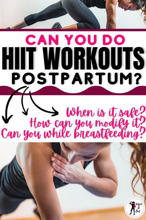 How to do hiit postpartum. Is hiit safe to do after giving birth to baby? Learn when you can do hiit or tabata post partum and everything else you need to know about high intensity interval training after childbirth. Post Natal Workout Plan, Postpartum Workout Plan, Hiit Workouts, Postnatal Workout, Post Partum, After Giving Birth, Post Partum Workout, Giving Birth, High Intensity Interval Training