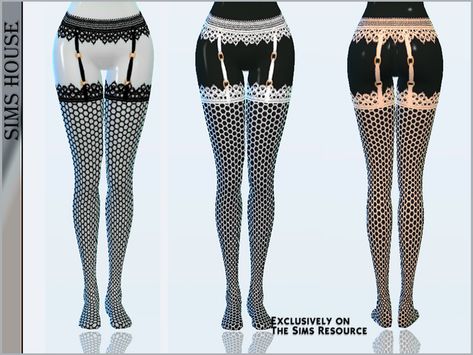 The Sims Resource - Stockings mesh with a belt Ts4 Stocking Cc, Sims 4 Stockings Cc, Sims 4 Cc Belt, Scene Belt, Goth Socks, Sims 4 Cc Goth, Gothic Socks, Thigh Garter, Thigh Belt