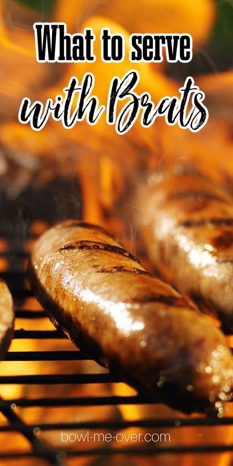 You're at the stadium and ready to tailgating BUT are you wondering what to serve with brats? Check out all of the amazing ideas here. Brats Recipes Grilling, Bratwurst Sides, Bratwurst Dinner, Beer Brats Recipe, Grilled Bratwurst, Grilled Brats, Brats Recipes, Bratwurst Recipes, Beer Brats