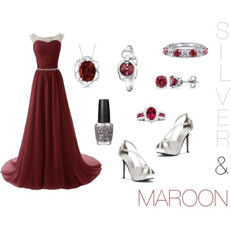 Maroon Dress Outfit Formal, Maroon Dress Outfit, Formal Dress Outfit, Dress Outfits Polyvore, Maroon Formal Dress, Maroon Hairstyles, Diamond Face Hairstyle, Summer Wedding Hairstyles, Sara Dress