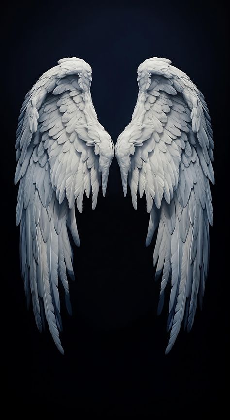 Seraphim Angel Wallpaper, Two Angels Aesthetic, Angel Wings Art Reference, Lucifer Wings Tattoo, Black Wings Aesthetic Angel, Wings Astethic, Black Angel Wallpaper, Black Angel Wings Aesthetic, Wings Wallpaper Aesthetic