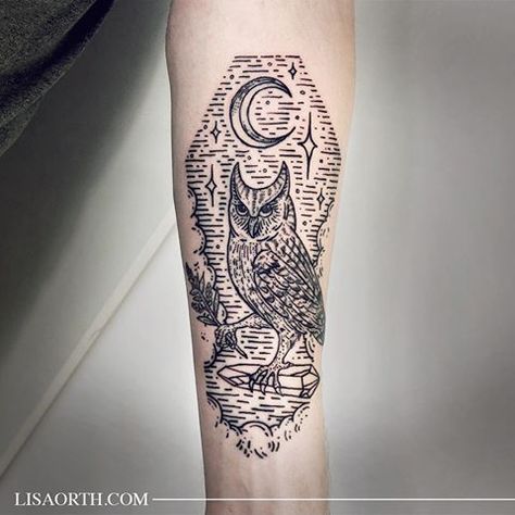 Owl with sage and crystal for Jackson, thanks for traveling to get tattooed. Artwork and photo © 2016 Lisa Orth. Do Not Duplicate. Nature Wedding Pictures, Gold Nails Ideas, Tattoo Ideas 2022, Nature Quotes Beautiful, Cover Up Tattoo Ideas, Up Tattoo Ideas, Etching Tattoo, Woodcut Tattoo, Engraving Tattoo