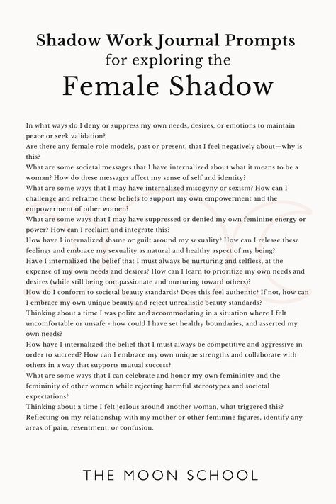 Shadow Journal Aesthetic, Dark Shadow Questions, Divine Female Energy, Womb Shadow Work, Dark Feminine Questions, Shadow Work For Betrayal, Divine Feminine Shadow Work Prompts, Divine Feminine Shadow Work, Lilith Journal Prompts