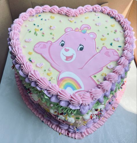 Carebear Smash Cake, Care Bear Baby Shower Cake, Care Bear Birthday Theme, Carebear Birthday Cake, Care Bears Cake Ideas, Care Bear Cake Ideas, Care Bear Birthday Cake, Care Bear Birthday Party Ideas, Care Bear Cake