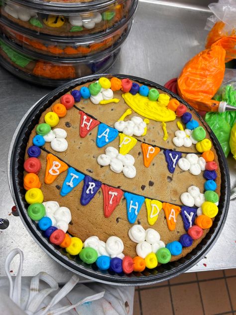 Cookie Cake Birthday Designs Boy, Rectangle Cookie Cake, Decorated Cookie Cake Birthday, Birthday Cookie Cake Ideas, Square Cookie Cake, Summer Cookie Cake, Birthday Cookie Cake Designs, Simple Cookie Cake Designs, Cute Cookie Cake Designs