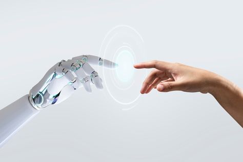 Will YOU be Replaced by AI? Embracing the Human Elements of Service by Joseph Michelli, Ph.D. https://ceoworld.biz/2024/07/13/will-you-be-replaced-by-ai-embracing-the-human-elements-of-service/?utm_source=pinterest&utm_medium=Zoho+Social Advanced Technology Aesthetic, Technological Achievements, Robot Hand, The Creation Of Adam, Technology Art, Tech Company, Human Interaction, Healthcare Industry, Customer Engagement