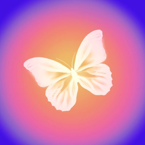 Butterfly, aura, digital art Butterfly Aura Icon, Butterfly Profile Picture, Aura Profile Picture, Aura Drawings, Butterfly Widget, Widgets Purple, Aura Butterfly, Butterfly Pfp, Trippy Butterfly