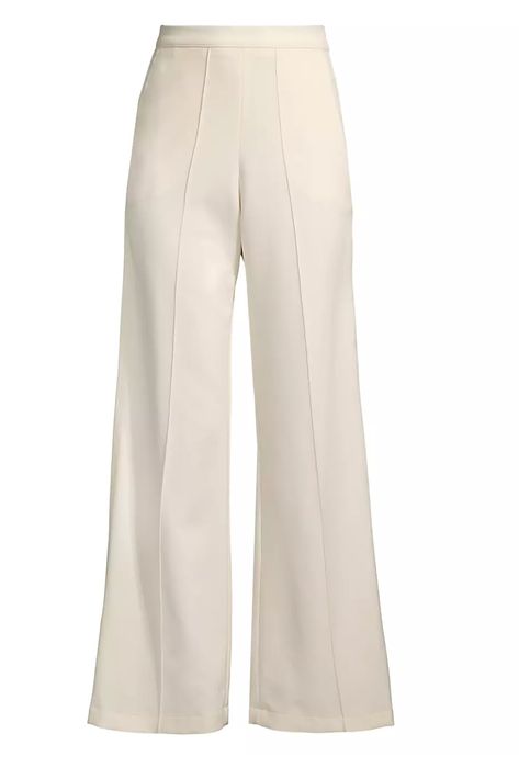 Turn heads with these high-waisted bootcut trousers! With their sleek pintuck design and daring high-waist, these trousers are your go-to for any bold fashion statement. Ready for the runway? Make a statement with these trousers! Style #: F3-S16-358-PNT Content: 92% Polyester, 8% Spandex Side pockets Pin tuck details boot cut Sideseam zipper Model is a size 5'8" and wearing a size Small Dry Clean Only See size chart HERE Read the Return and Change Policy High Waisted Trousers Outfit, Business Casual Fits, Dress Slacks For Women, Closet Styling, Styling Pants, Bootcut Trousers, Boot Cut Pants, Workwear Brands, Trouser Outfit