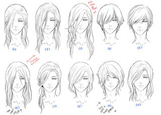 Something I never uploaded haha -- the struggle of trying to come up with a hairstyle for a new oc (which I still haven't posted yet as well) he covers one eye with his hair because scar- ;; w;) Hairstyles Drawing, Female Hairstyles, Hair Covering, How To Draw Anime, Pelo Anime, Drawing Hair Tutorial, Manga Hair, 얼굴 드로잉, Drawing Eyes