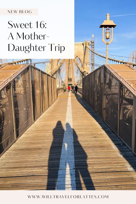 A weekend trip can be a great way to bond with your teen, especially one on one! Find out how I surprised my daughter with a trip to New York City, one of her favorite destinations. Our exact itinerary is included for inspiration. Mother Daughter Trip | Sweet 16 Birthday | Weekend Trips | NYC | New York City #motherdaughtertravel #sweet16ideas #weekendtravel #NYCtravel #girlstrip Sweet 16 Travel Ideas, Sweet 16 Trip Ideas, Sweet 16 Birthday Trip Ideas, Sweet 16 Vacation Ideas, New York Birthday Trip, Nyc Sweet 16, Nyc Sweet 16 Trip, Mother Daughter Trip Ideas, Mother Daughter Trips Usa