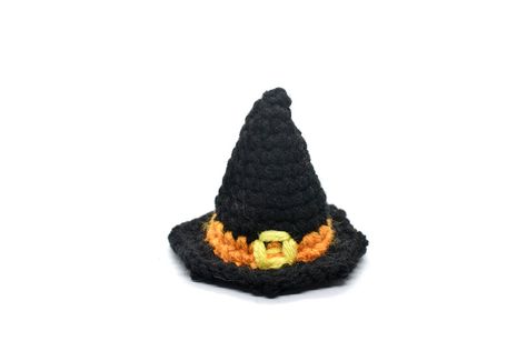 Crochet Halloween Hat, Mini Witch Hat, Crochet Holiday, Etsy Halloween, Hat Patterns Free, Hat Crochet Pattern, Crochet Halloween, Crochet Hat Free, Halloween Crochet Patterns