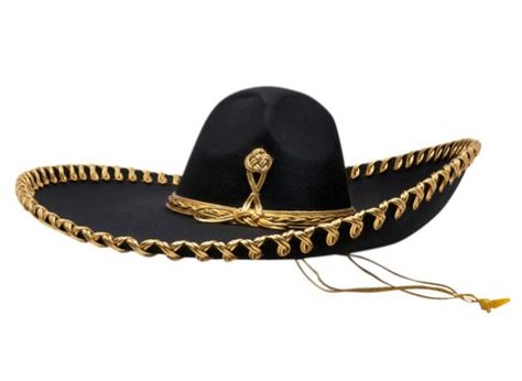 Hat -Mariachi, Gold Mexican Centerpiece, Mariachi Hat, Mexican Sombrero Hat, Cheap Costumes, Costume Parties, Costume Store, Halloween Costumes For Teens, Funny Halloween Costumes, Popular Culture