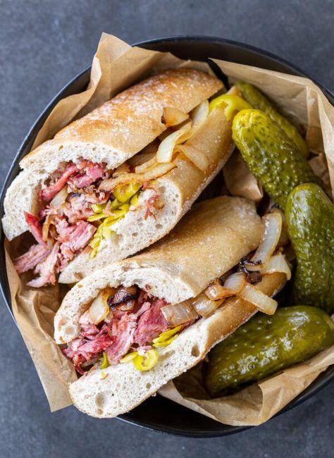 Cuban Pork Sandwich, Pork Sandwich Recipes, Cuban Pork, Pork Wraps, Sandwhich Recipes, Garlic Spread, Pastrami Sandwich, Slow Cooked Pork, Cuban Sandwich