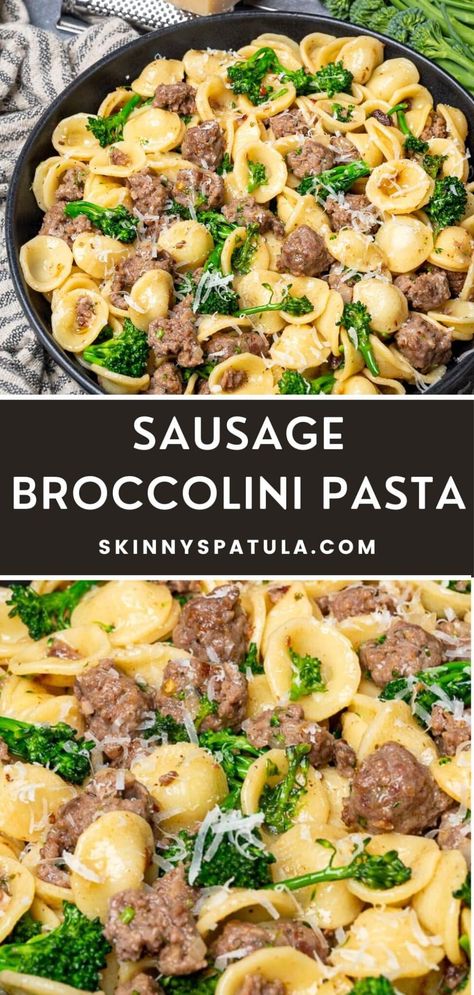 Sausage Broccoli Pasta, Broccolini Pasta, Sausage And Broccoli, Sausage Broccoli, Broccoli Pasta Recipe, Sausage Pasta Recipes, Italian Sausage Pasta, Amazing Chicken, Italian Sausage Recipes