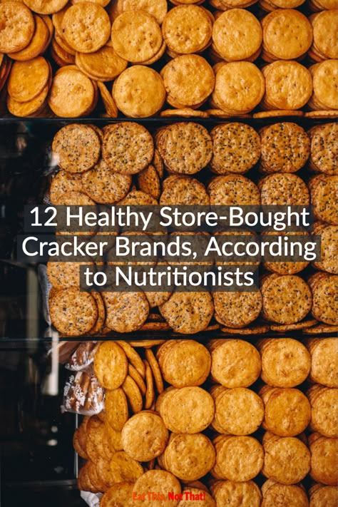 Need a crunchy vessel for Swiss and tuna? Use this guide to shop the 12 healthiest store-bought cracker brands. #crackers #grocerystore #grocerybrands #healthygroceries Healthy Cracker Snacks, Clean Eating Crackers, Healthiest Store Bought Snacks, Cracker Alternatives, Crunchy Healthy Snacks, Store Bought Healthy Snacks, Unprocessed Snacks, Healthy Store Snacks, Healthy Snacks Store Bought