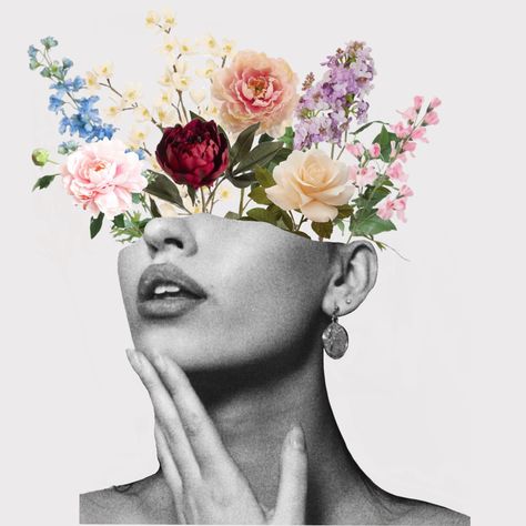 Collage art using app procreate. Beauty Of The World, Floral Collage, Collage Portrait, Digital Collage Art, Flower Collage, Collage Art Projects, Surreal Collage, Magazine Collage, Latest Series