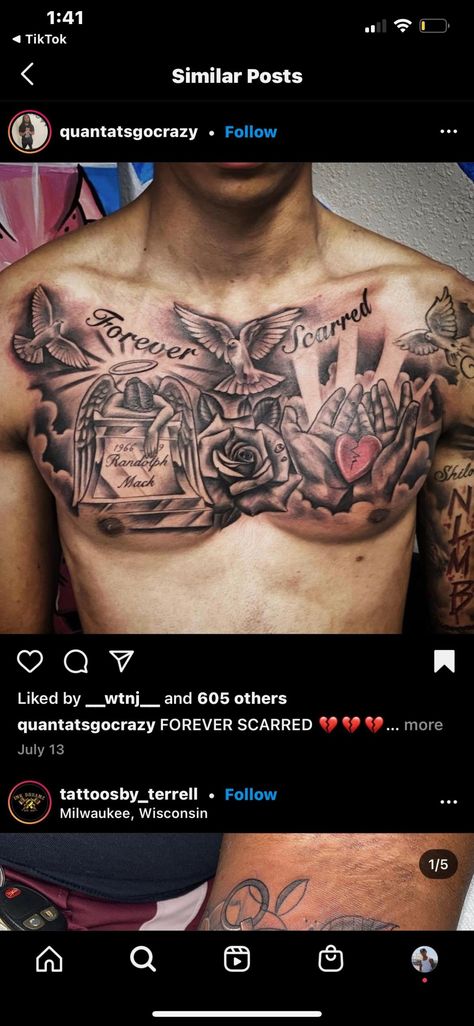 Nice Chest Tattoos For Men, Rip Tattoos For Men Chest, Hood Chest Tattoos, Dope Chest Tattoos For Men, Chest Piece Tattoos Mens Black, Hood Chest Tattoo Men Ideas, Middle Of Chest Tattoo Men, Cloud Chest Tattoo Men, Men Tattoo Ideas Chest