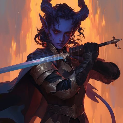 Tiefling Paladin DnD Portrait   https://onixua.etsy.com/listing/1727635970 Tiefling Fighter, Paladin Dnd, Tiefling Paladin, Tiefling Female, Dnd Tiefling, Dnd Portraits, Characters Inspiration, Virtual Tabletop, Dnd Monsters