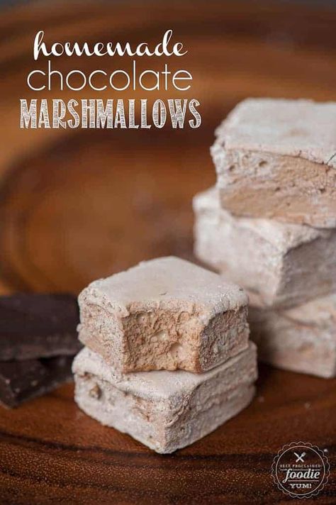 Homemade Chocolate Marshmallows Melt Chocolate In Microwave, Homemade Marshmallow Recipe, Peppermint Marshmallows, Recipes With Marshmallows, Homemade Marshmallows, Chocolate Marshmallows, Homemade Hot Chocolate, Homemade Desserts, Breakfast Dessert