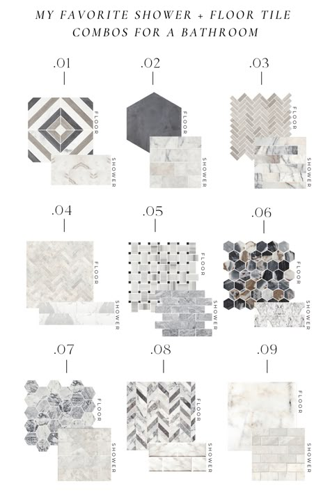 Floor Tile Combination Ideas, Small Bathroom Tiles Color Combination, Master Bath Tiles Ideas, Comtempary Bathroom Interior, Grey Tile Combinations Bathroom, Tile Ideas For Showers, Bathroom Flooring And Shower Tile, Shower Tile Combinations Floor, Bathroom Tiles Design Combination