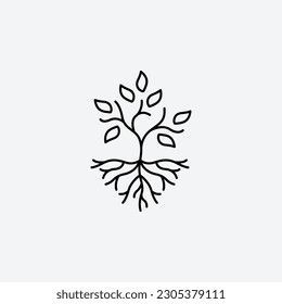 Plant And Root Tattoo, Rooted Tattoo, Plant Roots Tattoo, Small Tree With Roots Tattoo, Burning Bush Tattoo, Tree With Roots Tattoo Simple, Minimalist Tree Tattoo With Roots, Roots Illustration, Farm Logos