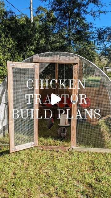 Carisa | Small Farming on 2 Acres on Instagram: "CHICKEN TRACTOR BUILD PLANS NOW AVAILABLE at the link in bio! ⚒️ This moveable chicken coop was deigned to keep costs low, be easily converted between use for meat birds or egg laying chickens, and also to be easy to clean (just move forward to fresh ground, and voila, a clean coop!) These plans were written by real homesteaders who actually built two of these coops for our own small homestead over 2 years ago! We still use them to this day - one for our egg laying flock & the other for our meat birds. ☺️ . . Our chicken tractor... -uses a cattle panel design for the main structure to save on lumber costs -provides an "open air" front and back design to provide excellent ventilation for your flock -utilizes low cost & functional bucket nesti Bucket Nesting Boxes, Moveable Chicken Coop, Chicken Tractor Plans, Chicken Tunnels, Small Homestead, Small Farming, Easy Chicken Coop, Laying Chickens, Meat Birds