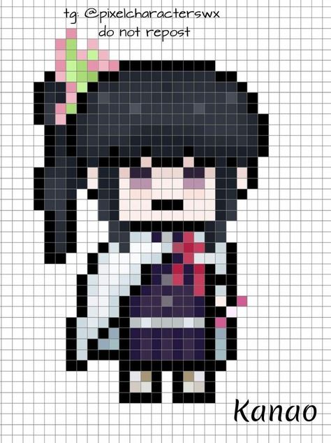 Demon Slayer Pixel Art, Pixel Art Facil, Graph Paper Drawings, Doodle Frame, Pixel Characters, Pixel Art Tutorial, Really Cool Drawings, Easy Pixel Art, Pixel Art Templates