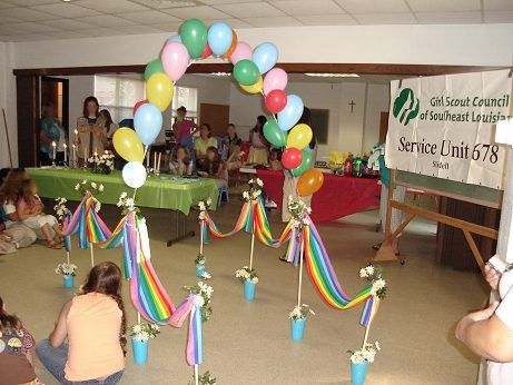 How To Make Bridge for Girl Scout Bridging Ceremony - 2 diff bridge ideas on this blog Bridging To Juniors, Bridging Ceremony Ideas, Bridging To Brownies, Girl Scout Bridging Ceremony, Girl Scout Meeting Ideas, Bridging Ceremony, Girl Scout Bridging, Bridge Ideas, Brownie Badges