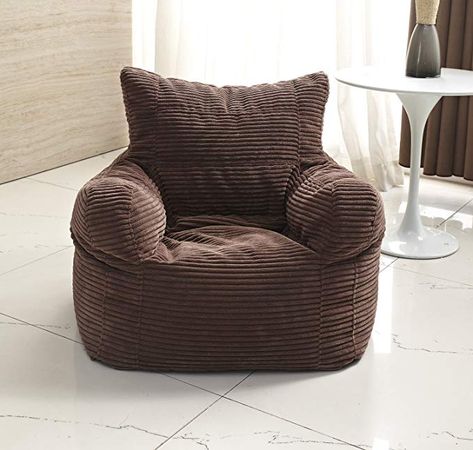 Baby Bean Bag Chair, Extra Large Bean Bag, Brown Fabric Sofa, Dark Brown Furniture, Bean Bag Lounger, Brown Rooms, Bean Bag Chairs, Bag Chairs, Kids Bean Bags