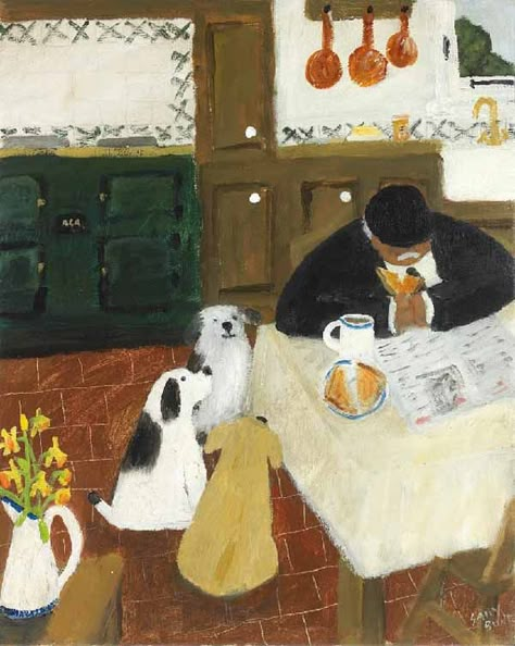 loving gary bunt’s rural whimsy | Jama's Alphabet Soup Gary Bunt, 강아지 그림, Digital Museum, Arte Inspo, Dog Illustration, Naive Art, Dog Paintings, 그림 그리기, Pretty Art