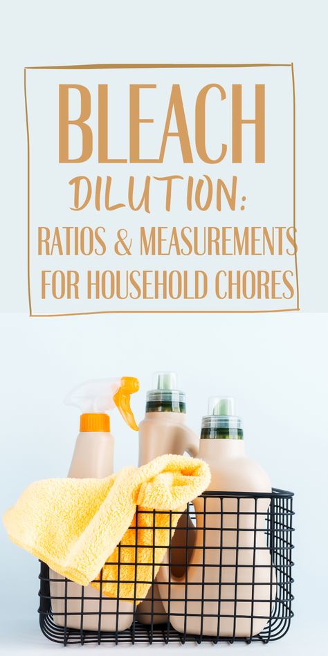 Visual representation of various cleaning products, in line with the Pinterest pin titled 'How To Dilute Bleach For Different Household Tasks (Dilution Ratios & Measurements)'. Bleach Cleaning Solution, Homemade Bleach Cleaner, Bleaching Powder, Essential Oil Cleaner, Homemade Bleach, Cleaning With Bleach, Bleach Water, Gallon Water Jug, Clean Patio