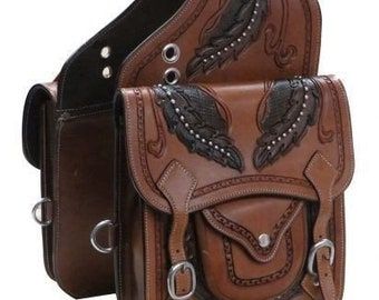 Saddle Bags Horse, Western Horse Saddles, Motorcycle Saddlebags, Bling Jeans, Cowboy Rodeo, Horse Supplies, Leather Saddle Bags, Western Saddle, Western Horse