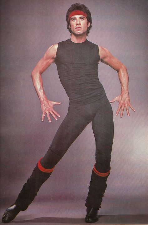 John Travolta (Staying Alive) Disco Poses, Johnny Travolta, 80s Aerobics, 80s Dance, Retro Fitness, 80s Workout, 80s Men, Saturday Night Fever, Mia 3