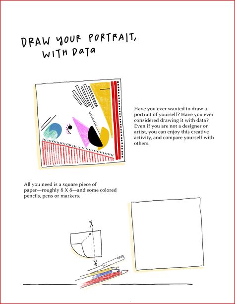 How to draw your own selfie — using your personal data – ideas.ted.com Dear Data, Intro Ideas, Intro To Art, Grid Drawing, Middle School Art Projects, Lending Library, Illustrated Instructions, Talent Development, Creative Class